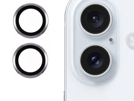 2-pack   Set iPhone 16   16 Plus Camera Lens Protector Scratch-Resistant Corning Gorilla Glass Lens Film - Silver Sale