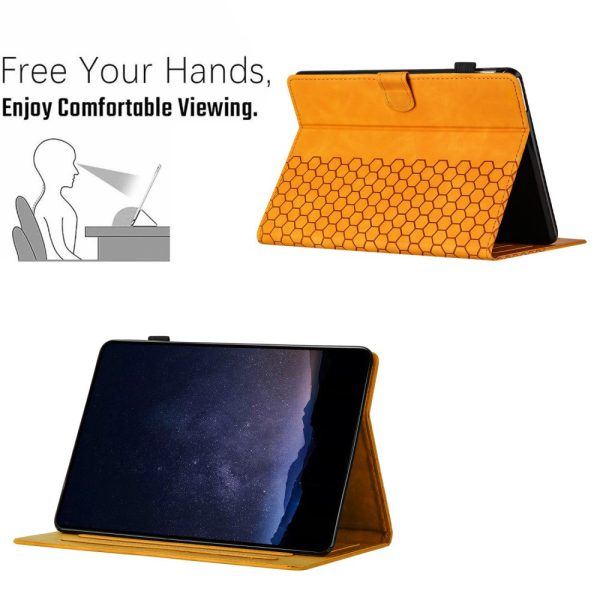 Amazon Kindle Paperwhite 4 (2018)   3 (2015)   2 (2015)   1 (2015) Case Honeycomb Printed Leather Tablet Cover with Card Slot - Yellow Online now