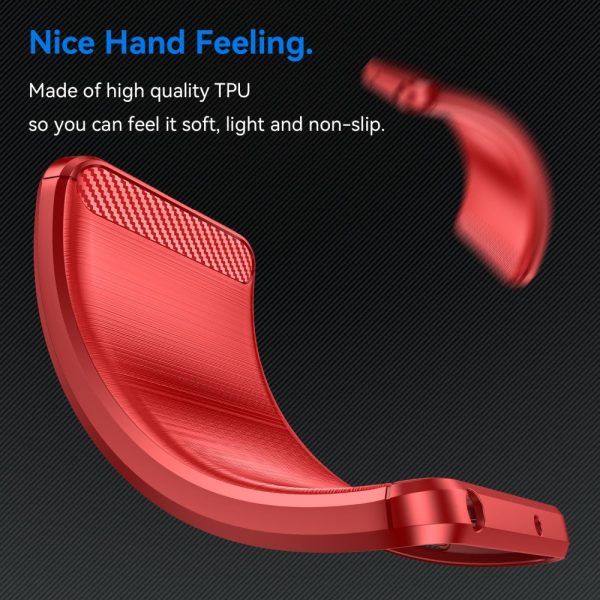 Carbon Flex Xiaomi Poco F6   Xiaomi Redmi Turbo 3 cover - Red Fashion