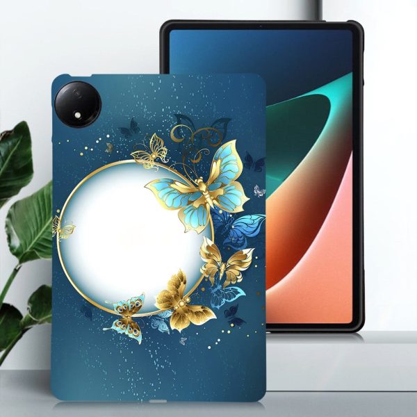 Xiaomi Redmi Pad SE 4G Flexible Case Pattern Printing Slim Tablet Protective Cover - Butterfly Wreath on Sale