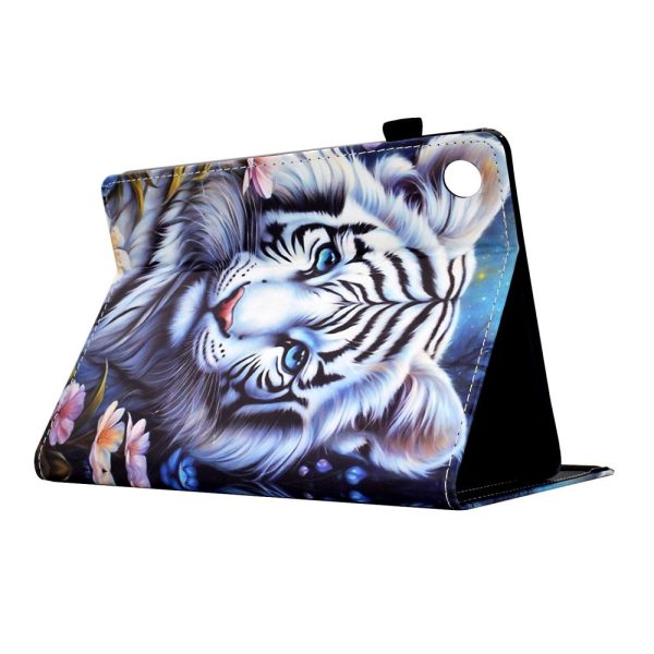 Samsung Galaxy Tab A8 10.5 (2021) X205   X200 Case Pattern Printing Tablet Cover Shockproof Leather Card Holder Stand Case - Tiger For Cheap