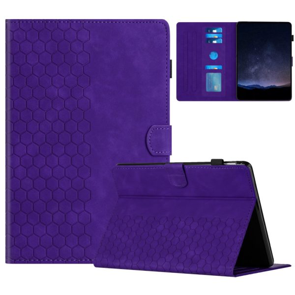 Amazon Kindle Paperwhite 4 (2018)   3 (2015)   2 (2015)   1 (2015) Case Honeycomb Printed Leather Tablet Cover with Card Slot - Purple Online