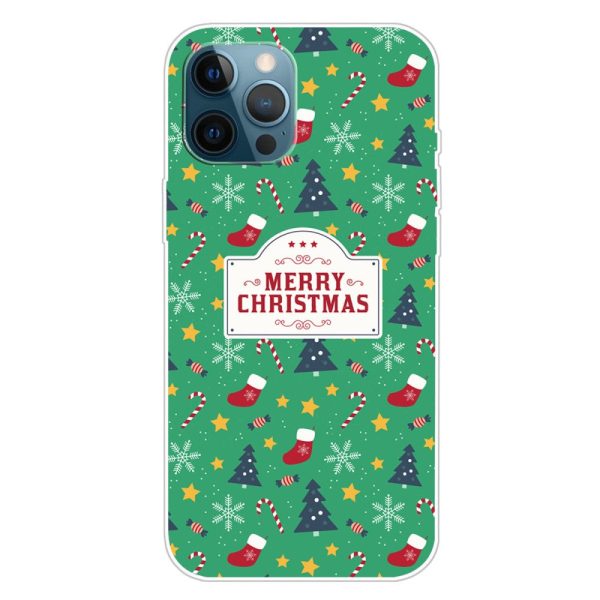 iPhone 16 Pro Max Case Christmas Pattern Printing Soft Flexible Phone Cover - Merry Christmas For Discount