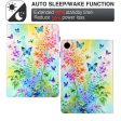 Samsung Galaxy Tab A9+ Case Pattern Printing Tablet Cover Shockproof Leather Card Holder Stand Case - Flowers And Butterflies Online Hot Sale