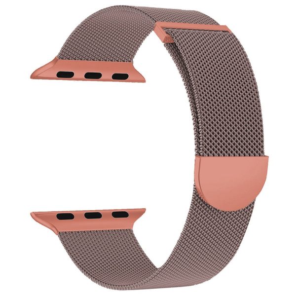 KALEBOL Apple Watch Series 41mm - 40mm - 38mm Milanese Metal Watchband - Pink   Orange Online Sale