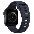 KALEBOL Apple Watch Series 41mm - 40mm - 38mm Watch Band Sports Silicone Strap - Midnight Online now