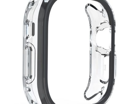 Apple Watch 7   8   9 41mm Hollow-Out Bump Resistant+Flexible Protection Cover Watch Frame Case - Black Fashion