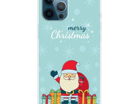 iPhone 16 Pro Max Case Christmas Pattern Printing Soft Flexible Phone Cover - Santa Gives Gift Discount