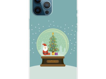 iPhone 16 Pro Max Case Christmas Pattern Printing Soft Flexible Phone Cover - Santa Crystal Ball For Cheap