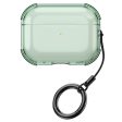 Apple AirPods Pro Case Earphone Protective Flexible Cover with Ring Strap - Transparent Green Sale