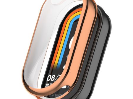 Xiaomi Smart Band 8   Mi Band 9   9 NFC Electroplating Full Protection Cover Flexible Watch Frame Case - Rose Gold on Sale