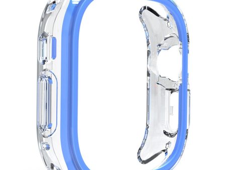 Apple Watch 7   8   9 41mm Hollow-Out Bump Resistant+Flexible Protection Cover Watch Frame Case - Blue Online Sale