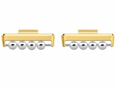 1 Pair Huawei Watch Fit 2 DIY-styled Strap Connector Beads Design Bracelet Metal Connect Adapter - Gold Online Sale