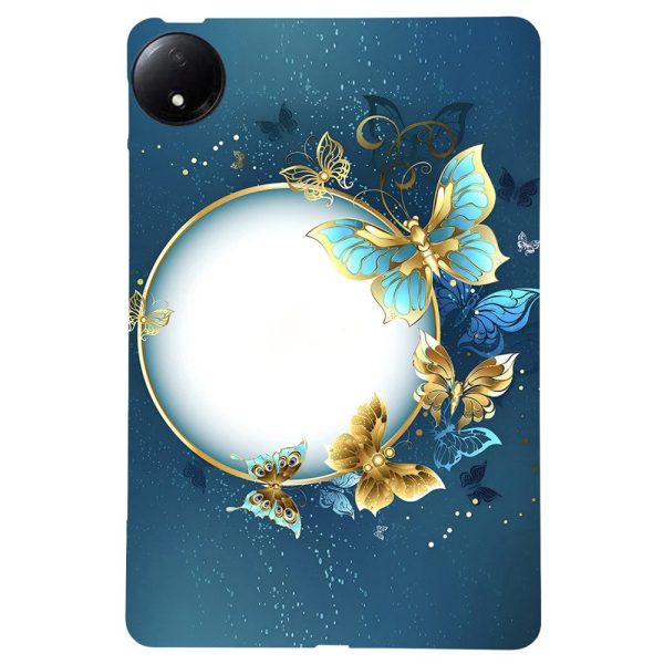 Xiaomi Redmi Pad SE 4G Flexible Case Pattern Printing Slim Tablet Protective Cover - Butterfly Wreath on Sale