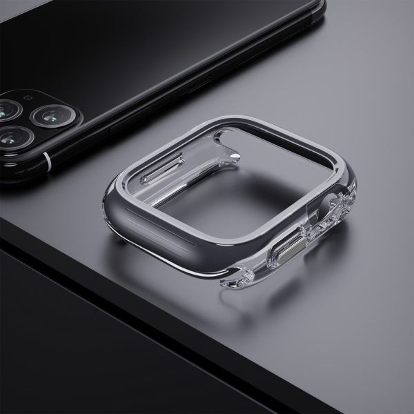 Apple Watch 7   8   9 41mm Hollow-Out Bump Resistant+Flexible Protection Cover Watch Frame Case - Black Fashion