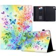 Samsung Galaxy Tab A8 10.5 (2021) X205   X200 Case Pattern Printing Tablet Cover Shockproof Leather Card Holder Stand Case - Flowers And Butterflies For Cheap