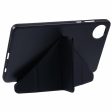 Xiaomi Redmi Pad SE 4G 8.7 inch Case Vegan Leather+Silicone Origami Stand Protective Cover - Black on Sale