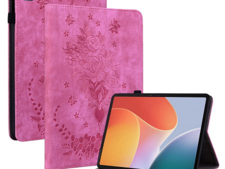 Infinix Xpad Case Card Holder Anti-Scratch Leather Cover Rose Flower Imprint - Rose Supply