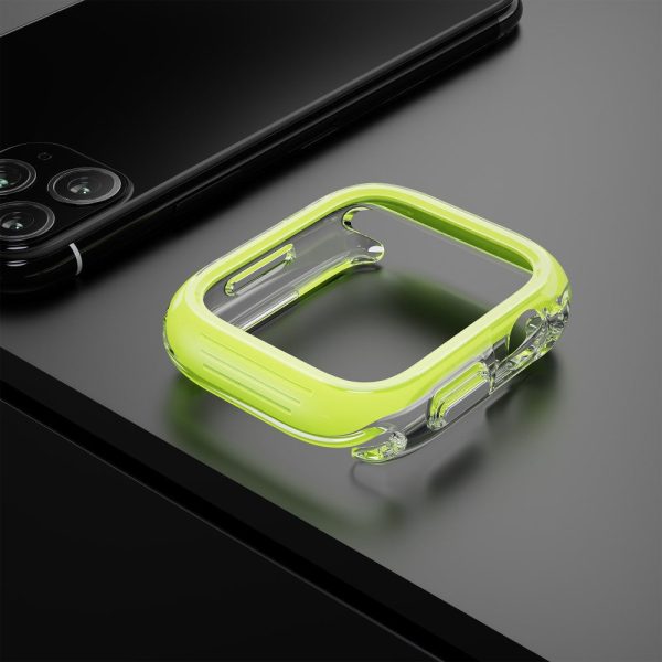 Apple Watch 7   8   9 41mm Hollow-Out Bump Resistant+Flexible Protection Cover Watch Frame Case - Yellow Supply