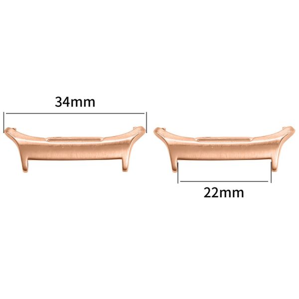 1 Pair Watch Band Adapter Samsung Galaxy Watch Ultra 47mm Stainless Steel Connector - Rose Gold Sale