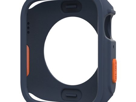 Apple Watch Series 4   5   6   SE   SE (2022) 44mm   7   8   9 45mm Drop Protection Flexible Watch Frame Case - Blue For Cheap