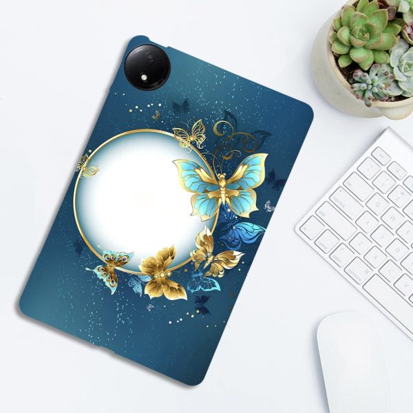 Xiaomi Redmi Pad SE 4G Flexible Case Pattern Printing Slim Tablet Protective Cover - Butterfly Wreath on Sale