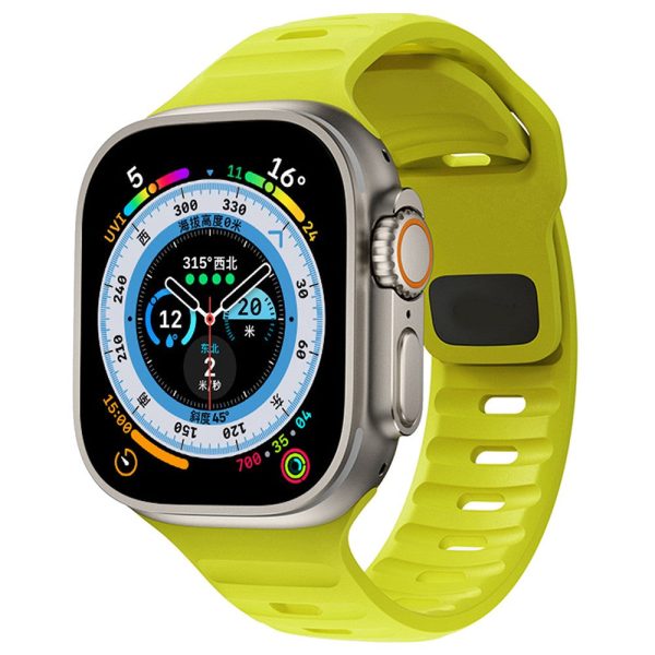 KALEBOL Apple Watch Series 49mm - 45mm - 44mm - 42mm Silicone Watch Band - Grass Green For Discount