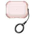 AirPods 2 Case Earphone Protective Flexible Cover with Ring Strap - Transparent Pink Online Hot Sale