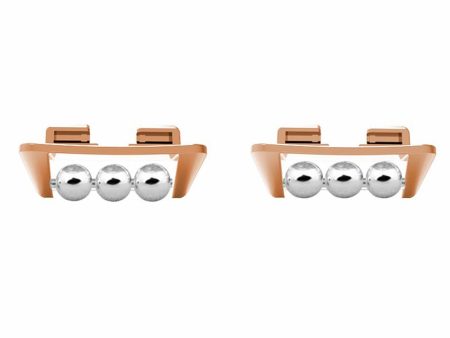 1 Pair Huawei Band 9   8 Strap Connector Beads Design DIY-styled Watch Band Metal Connection Adapter - Rose Gold Online Sale