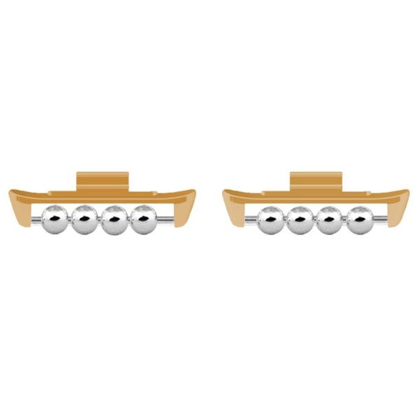 1 Pair Xiaomi Smart Band 8 Pro   Redmi Watch 4 DIY-styled Watch Strap Adapter Beads Design Metal Connector - Rose Gold Supply