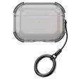 Apple AirPods Pro Case Earphone Protective Flexible Cover with Ring Strap - Transparent Black Online now