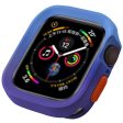 Apple Watch Series 4   5   6   SE   SE (2022) 40mm   7   8   9 41mm Dual Color Flexible Watch Case - Blue+Purple For Sale