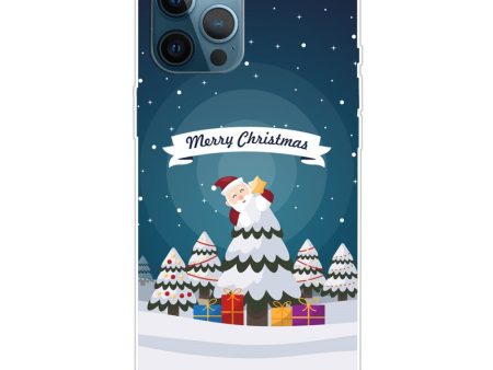 iPhone 16 Pro Max Case Christmas Pattern Printing Soft Flexible Phone Cover - Christmas Tree and Gift Sale