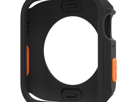 Apple Watch Series 4   5   6   SE   SE (2022) 44mm   7   8   9 45mm Drop Protection Flexible Watch Frame Case - Black on Sale