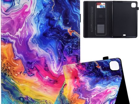 Tablet Case iPad Air 11 (2024)   iPad Pro 11 (2022)   (2020)   iPad Air (2022)   (2020) Pattern Printing Cover Card Holder - Marble Pattern For Cheap