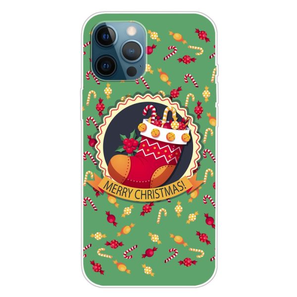 iPhone 16 Pro Max Case Christmas Pattern Printing Soft Flexible Phone Cover - Christmas Sock Online