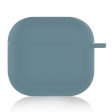 AirPods 4 Silicone Case Soft Wireless Earbud Organizer Cover Thickness 1.5mm with Carabiner - Midnight Green Hot on Sale