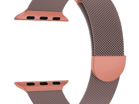 KALEBOL Apple Watch Series 49mm - 45mm - 44mm - 42mm Milanese Metal Watch Band - Pink   Orange Supply