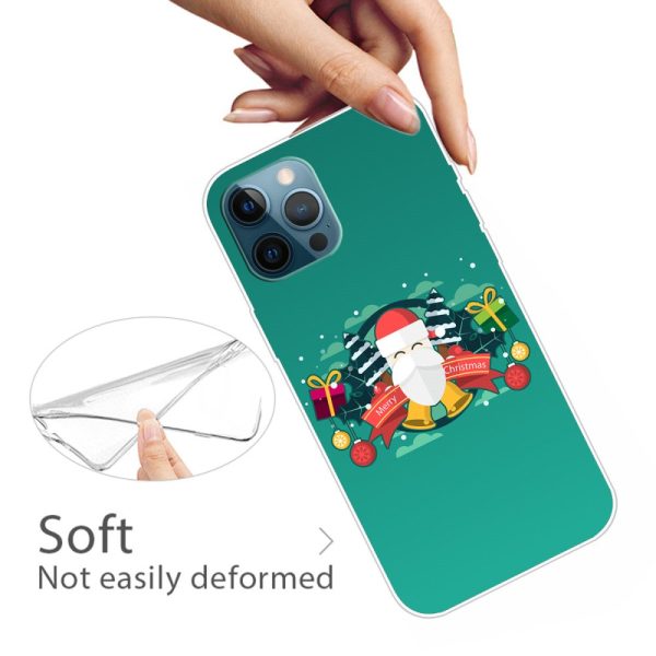 iPhone 16 Pro Max Case Christmas Pattern Printing Soft Flexible Phone Cover - Santa and Bell Online now