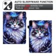 Lenovo Tab M9 TB-310FU Case Pattern Printing Tablet Cover Shockproof Leather Card Holder Stand Case - Cat For Sale