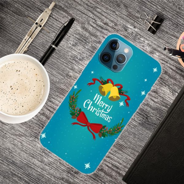 iPhone 16 Pro Max Case Christmas Pattern Printing Soft Flexible Phone Cover - Christmas Bell Fashion