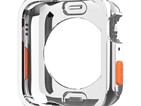 Apple Watch Series 4   5   6   SE   SE (2022) 44mm   7   8   9 45mm Drop Protection Flexible Watch Frame Case - Silver For Cheap