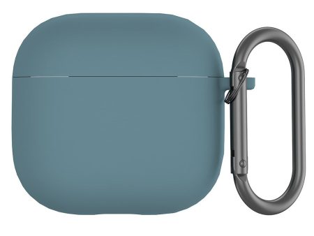 AirPods 4 Case Silicone Wireless Earphone Protective Cover with Carabiner - Midnight Green Online Hot Sale