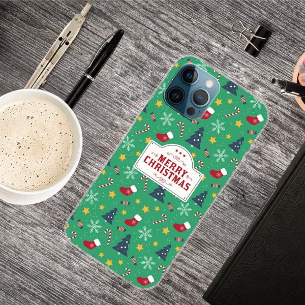 iPhone 16 Pro Max Case Christmas Pattern Printing Soft Flexible Phone Cover - Merry Christmas For Discount