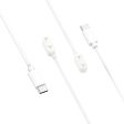 For Samsung Galaxy Fit3   Honor Band 9   Huawei Band 8 Type-C Port Magnetic Smart Watch Charging Cable - White on Sale