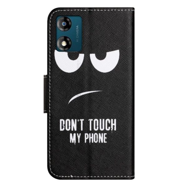 Wonderland Motorola Moto E13 flip case - Don t Touch My Phone Discount