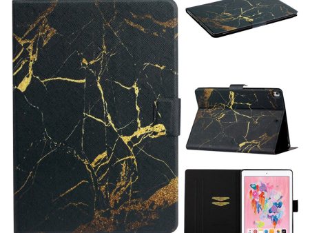 iPad 10.2 (2019) stylish pattern leather flip case - Gold Marble Supply