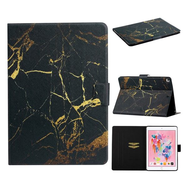 iPad 10.2 (2019) stylish pattern leather flip case - Gold Marble Supply