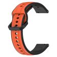 22mm Universal dual color silicone strap - Orange   Black Online