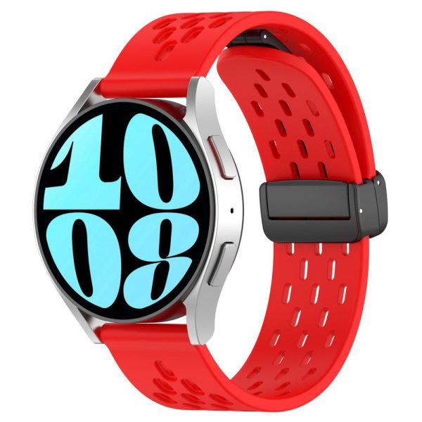 20mm silicone strap for Samsung Galaxy Watch 6   5   4 - Red Discount